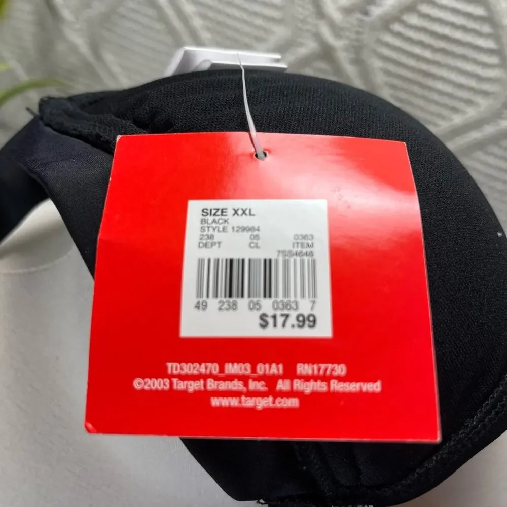 NWT Isaac Mizrahi for Target Black Basic Bikini Swimsuit Top Junior Girl's XXL‎
